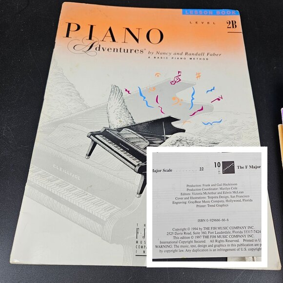 FJH Piano Lesson Sheet Music Books Level 2A-B 3A-B 4 5 Intermed Advanced Set 6 - Picture 15 of 16